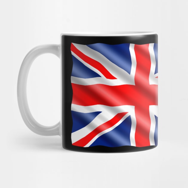 Flag of UK by gold package